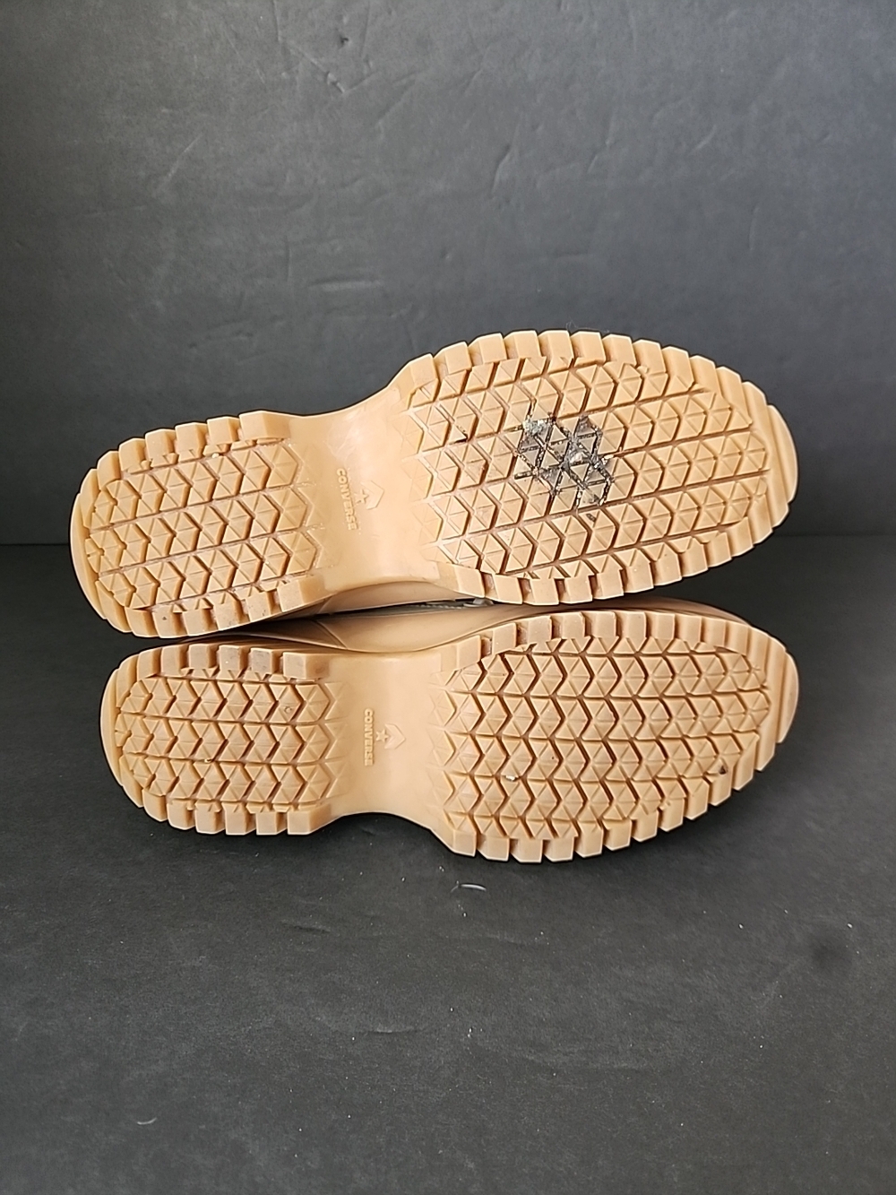 Converse Women's High-Top Platform Boots in Cream and Tan - Picture 7 of 8